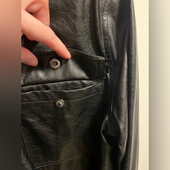 Dynamite leather shirt jacket. Size medium. Never worn - Picture 4 of 14